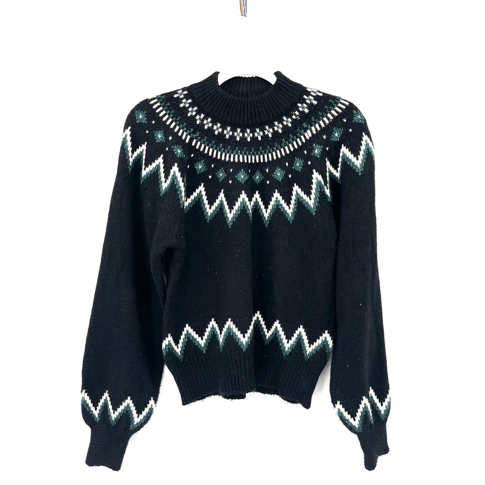 Who What Wear Fair isle Après-Ski nordic sweater gorpcore cabincore XS